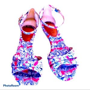 🎉 HP 🎉 Coastal Grandmother Red White‎ Blue Espadrille Sandals 6